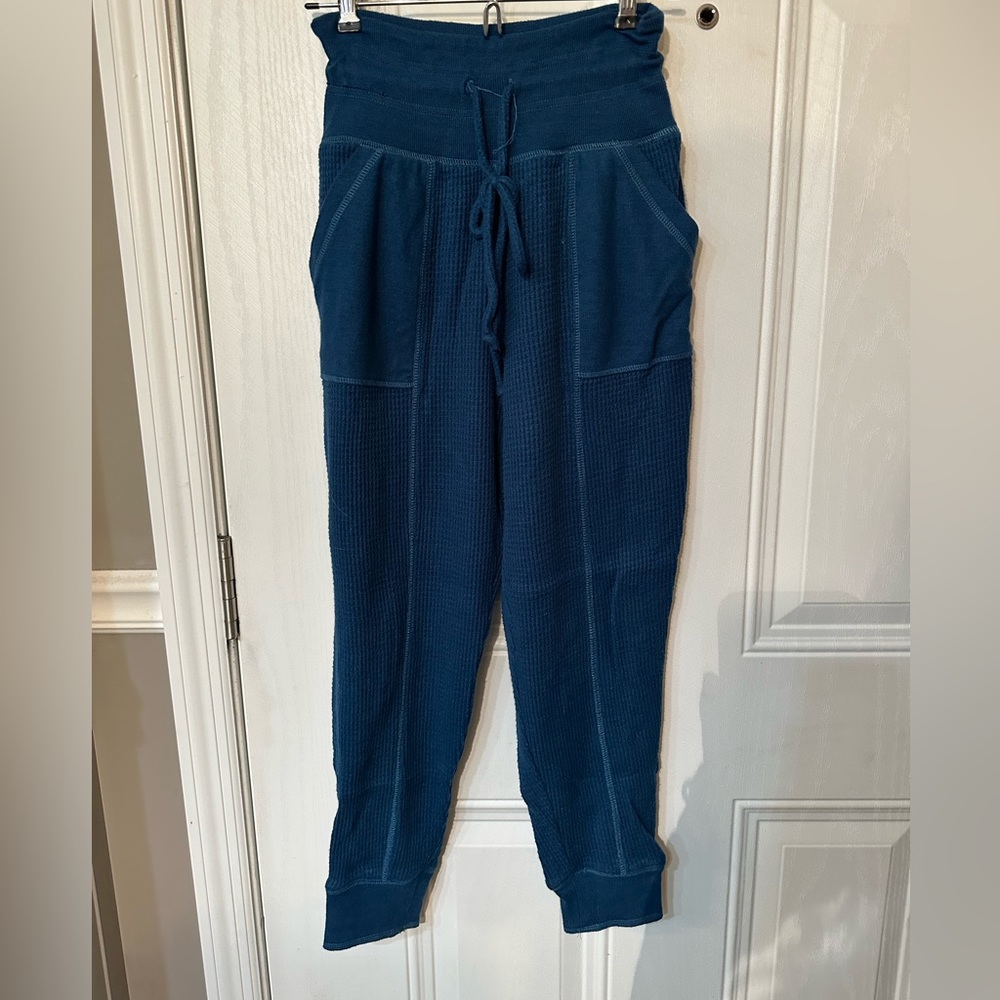 out from under waffle knit blue sweatpants